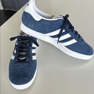 Men's Adidas Blue and White Classic Sneakers